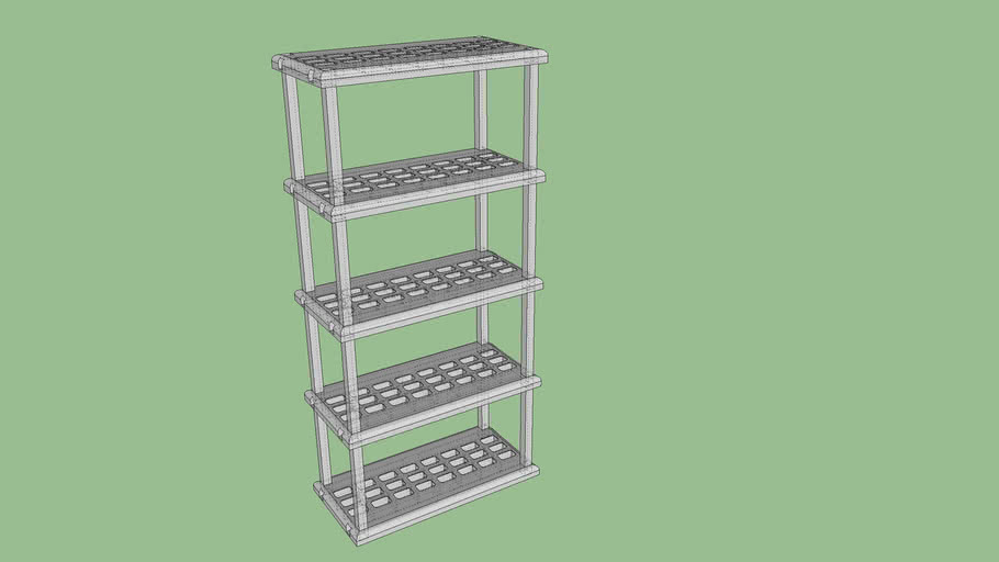 Sterilite 5Shelf Shelving Unit 3D Warehouse