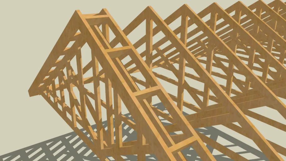 roof framing layout | 3D Warehouse