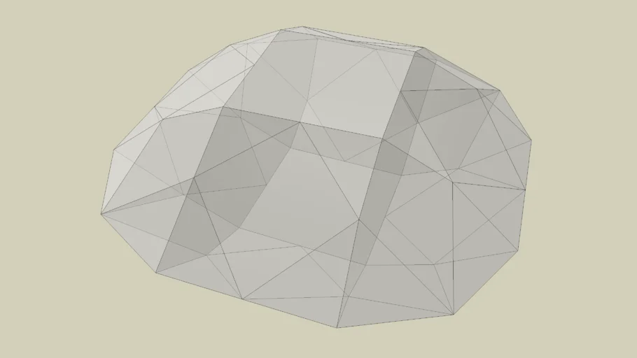 66 Facet Cushion Diamond 3D Warehouse