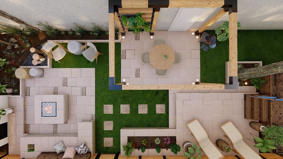 TechoBloc Backyard model Contractor showcase 2022 3D Warehouse