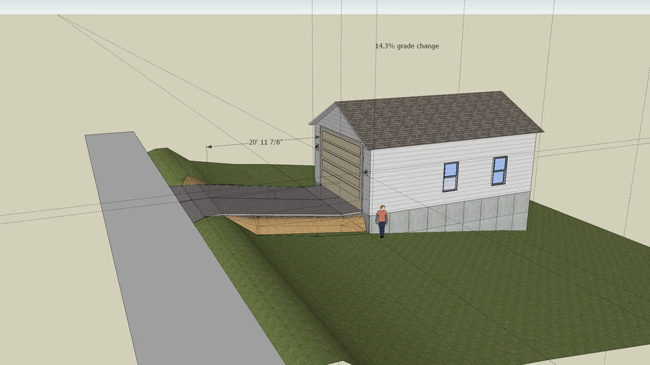 garage on slope | 3D Warehouse