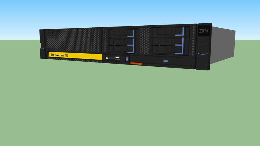 IBM Power Linux (7R2) rack mount server | 3D Warehouse