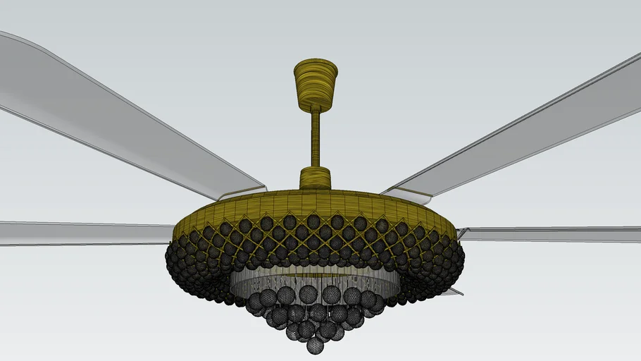 CRYSTAL - Designer Fan by Fanzart VRAY Ready Fan