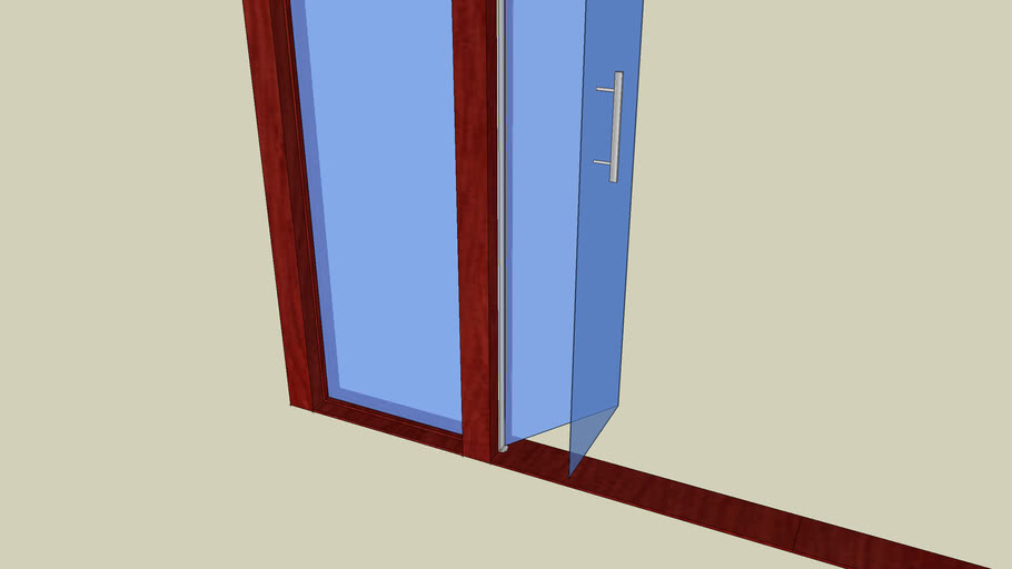 double glass door 3D Warehouse