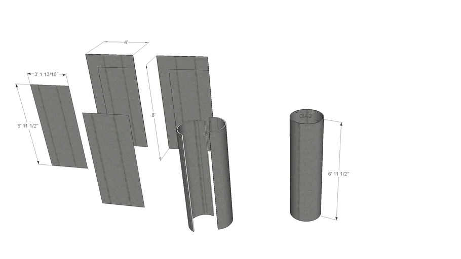 Inner Evaporator pipe (from Stainless steel panels) 3D Warehouse