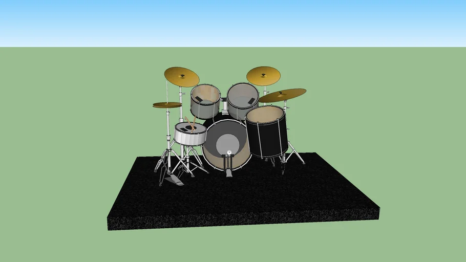 Sandy West's drums | 3D Warehouse
