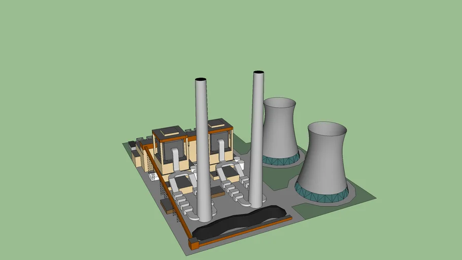 Coal Power Plant 1600 MW 3D Warehouse