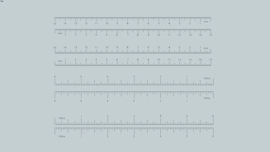 Rulers 6inch/150mm L-R and R-L | 3D Warehouse