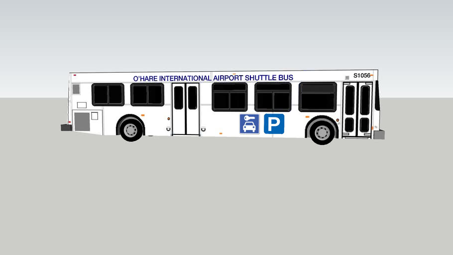 2004 new flyer D40LF o'hare rental car shuttle bus 3D Warehouse