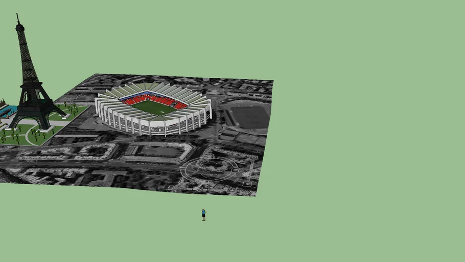 Parc des Princes 3D model - Download Architecture on