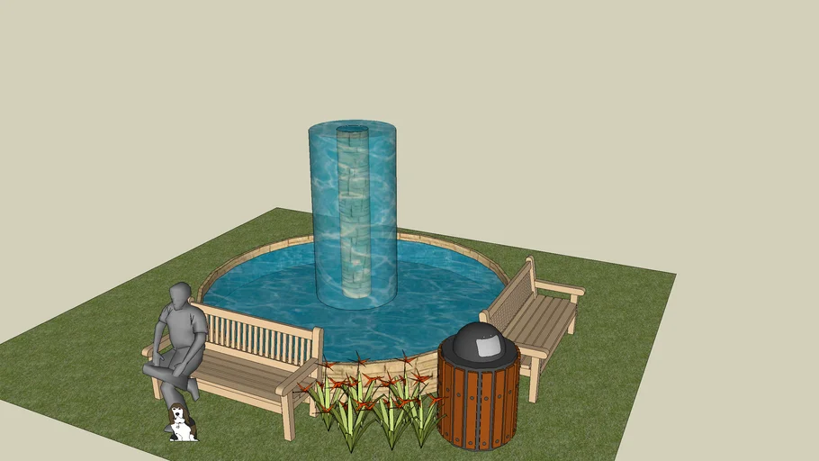 Park pond or fountain 3D Warehouse