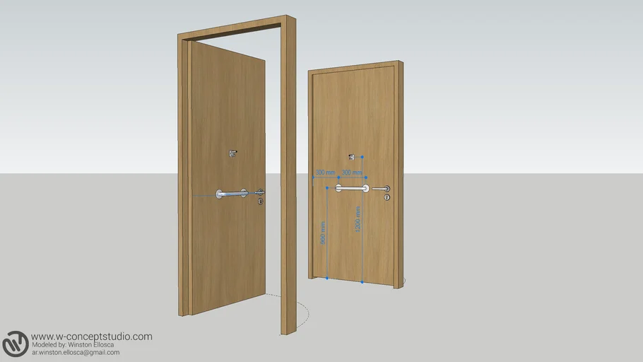 WSEPWD Door Grab bar and Coat Holder 3D Warehouse