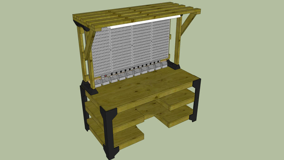 2x4 Basics bench kit custom workbench 3D Warehouse
