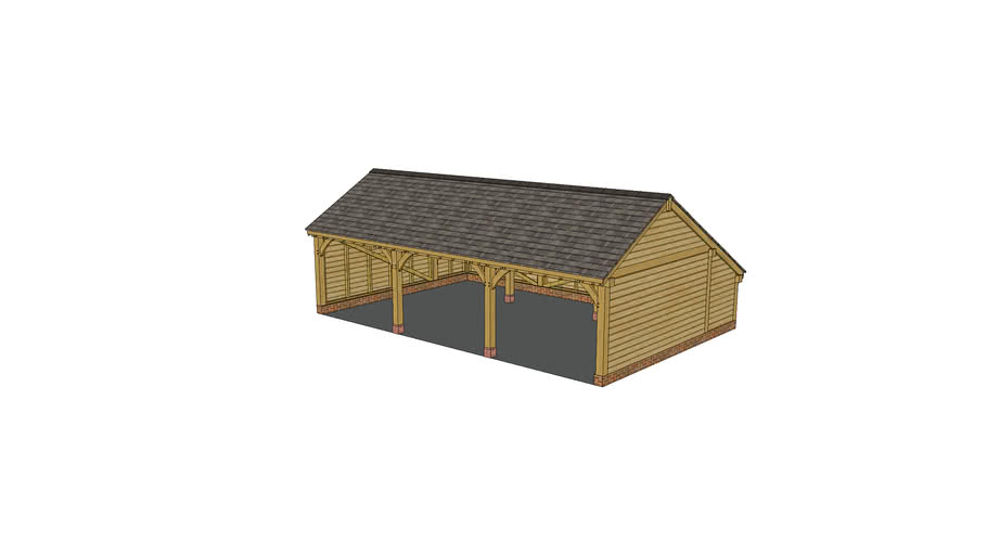 Oak Framed Garage | 3D Warehouse