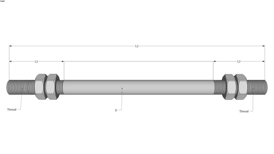 Stud Bolt 3D Warehouse