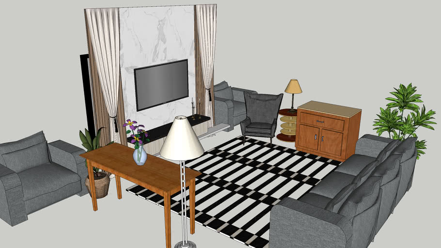 LIVING ROOM FURNITURE 3D Warehouse