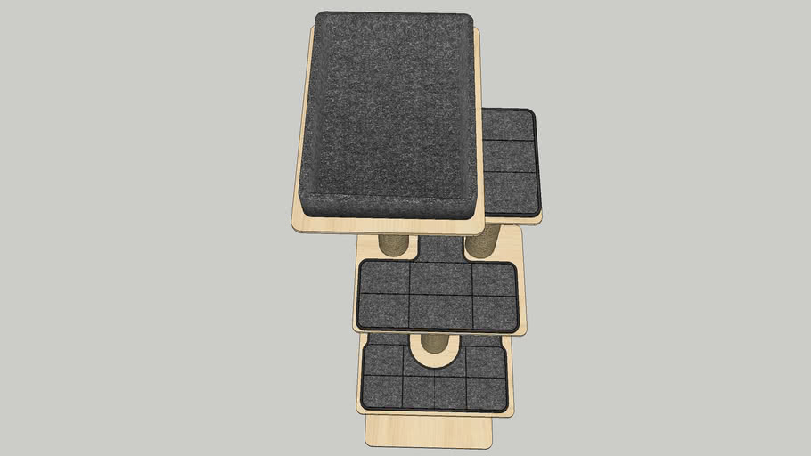 Modern Living La Tour Scratching Post Cat Tower 3D Warehouse