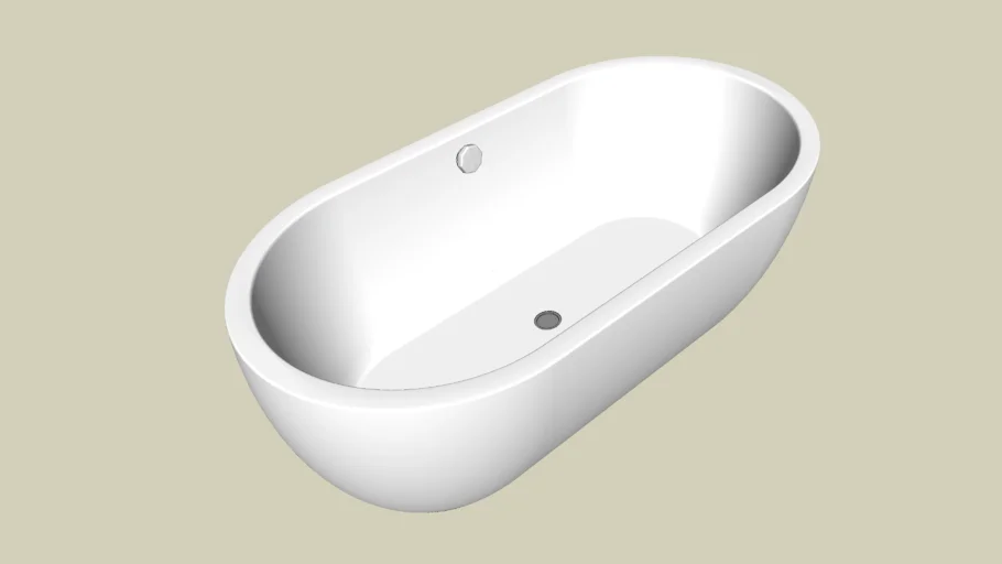 Waters Baths Willow Freestanding Bath 1690mm 3D Warehouse