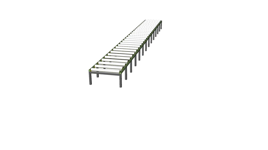 45'x5' Heavy Duty Roller Run | 3D Warehouse