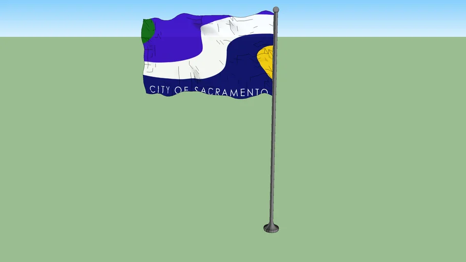 Flag of Sacramento 3D Warehouse