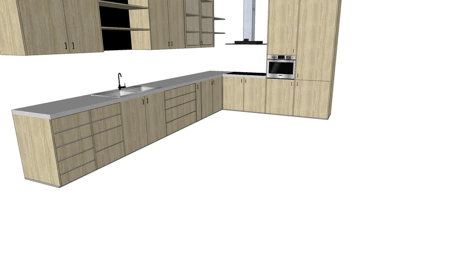 L Shaped Kitchen 3d Warehouse