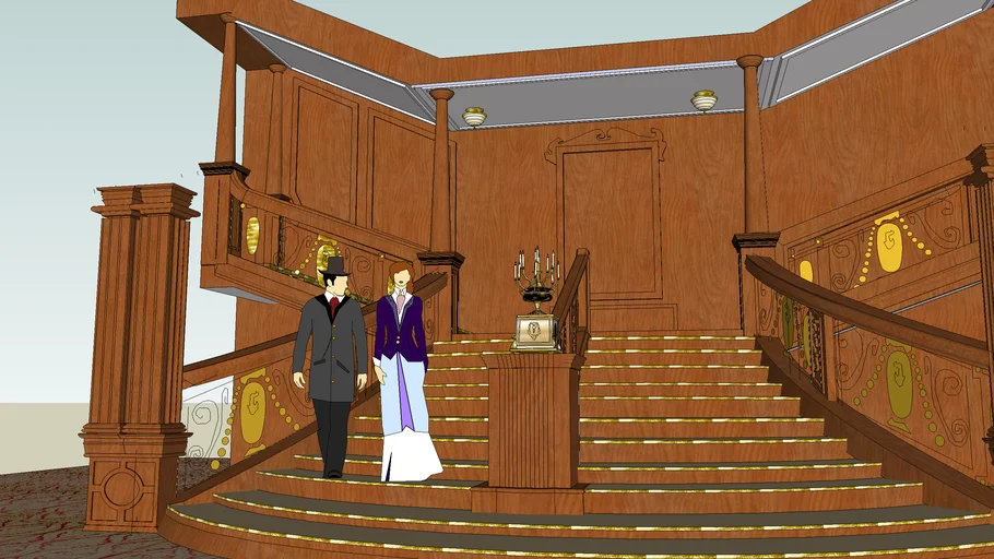 D Deck Titanic Grand Staircase 3d Warehouse