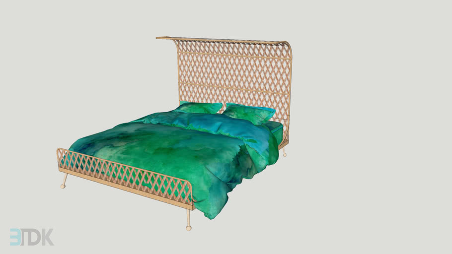 Curved Rattan Bed Anthropologie 3d Warehouse