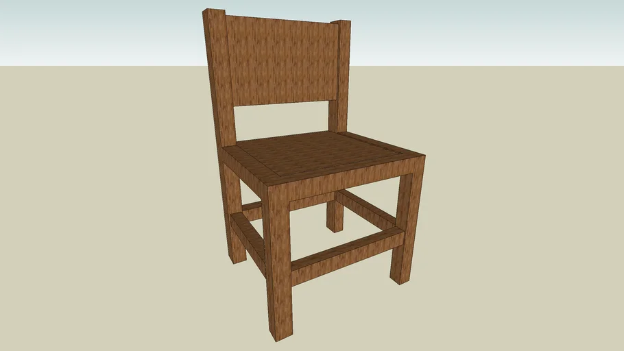 Wooden Chair Sketchup 6. 3D Warehouse