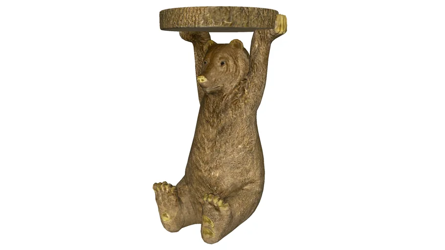 85737 Side Table Animal Bear Gold 35x34cm