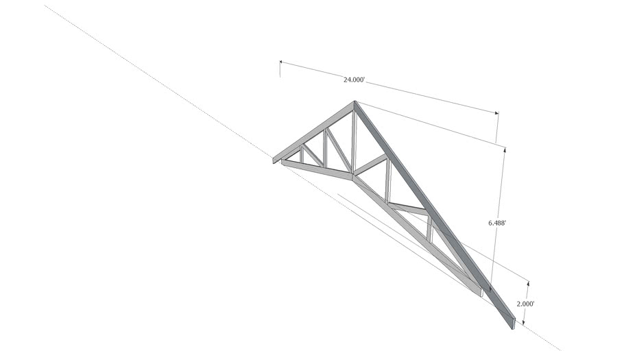 24' Girder Scissor Truss 3D Warehouse