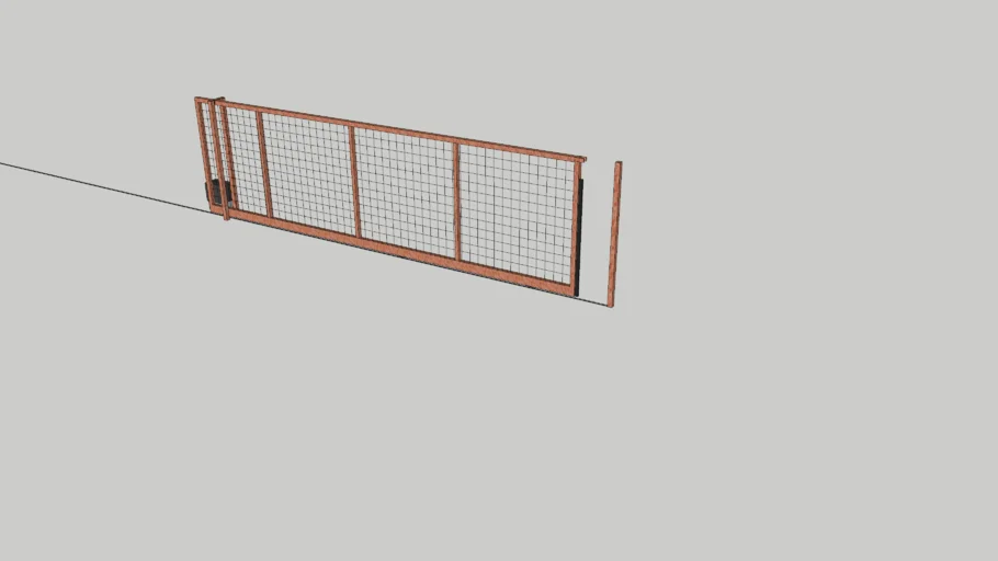 Rolling Gate with Metal Mesh Panel