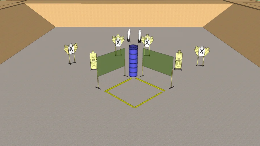 USPSA Out of Target Stands | 3D Warehouse