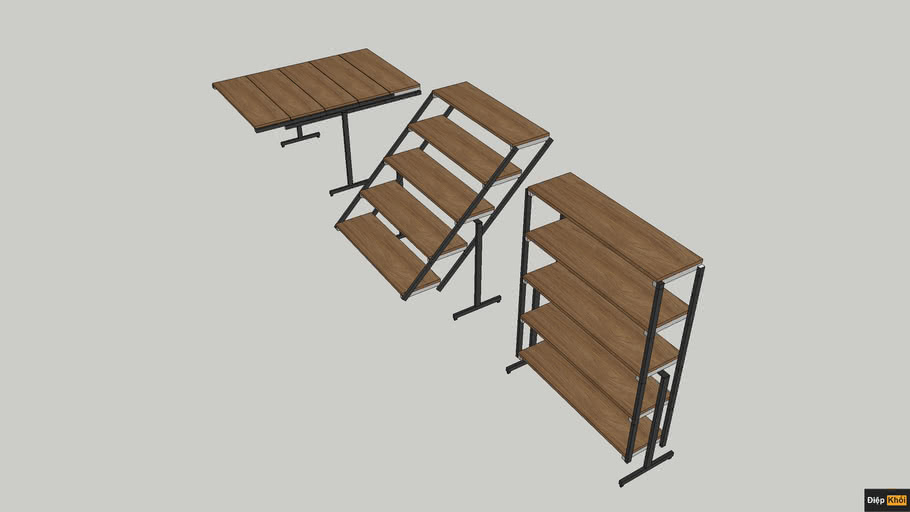 SWING Convertible Table & Shelf 3D Warehouse