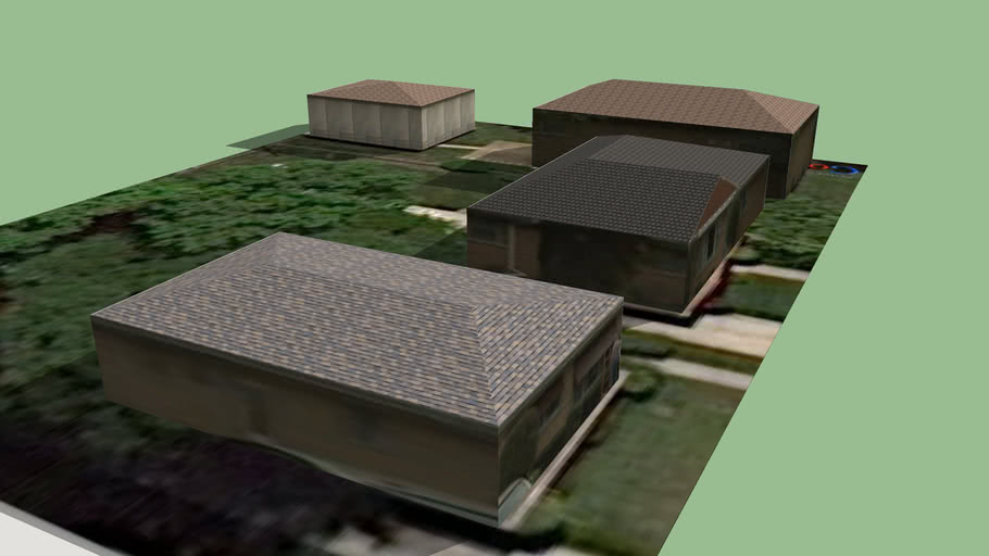 Houses on Maple Street near Howard Avenue Corner 3D Warehouse