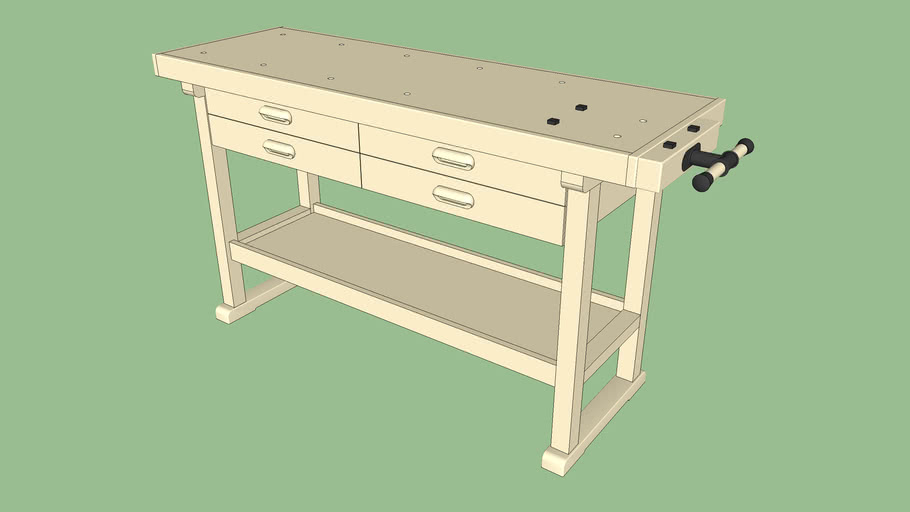 Wood Work Bench Harbor Freight 3D Warehouse