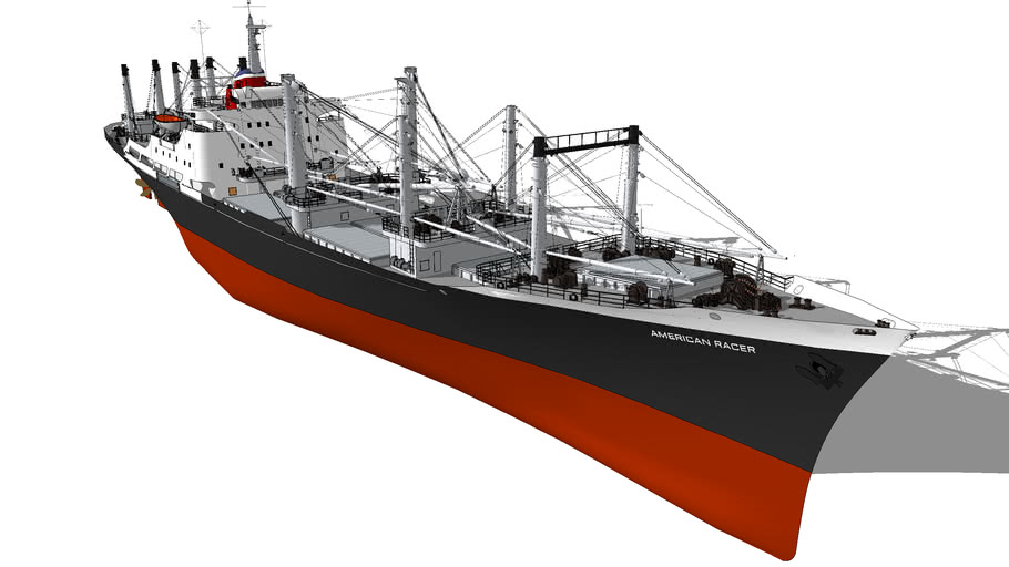 Cargo Ship ''American Racer'' (ORIGINAL) | 3D Warehouse