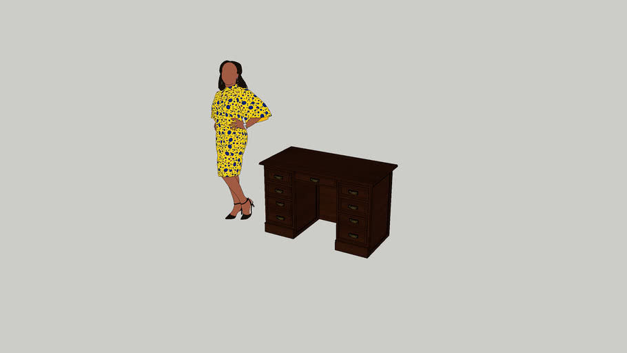 Vintage Writing Desk | 3D Warehouse