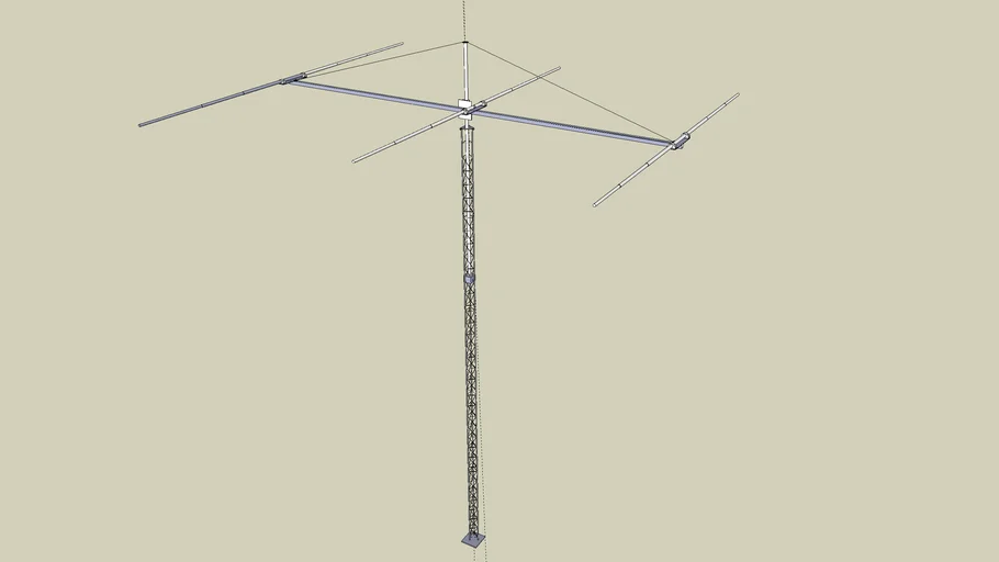 3 Element 40 Meter Yagi Antenna On Rohn Tower Sections 