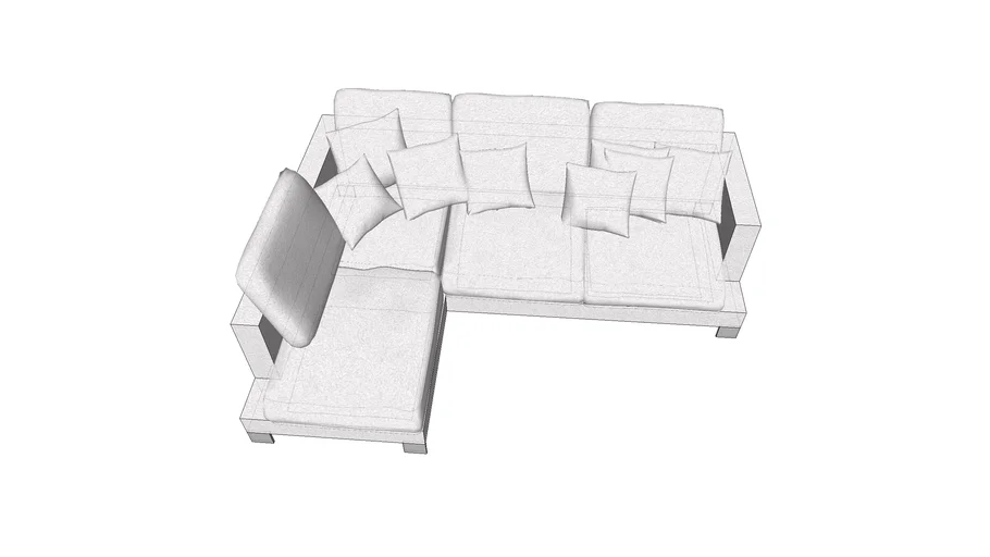Sits Colorado divan sofa 272cm 3D Warehouse