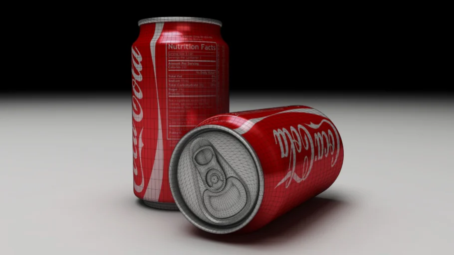 Coca-Cola 355 mL can (High poly)