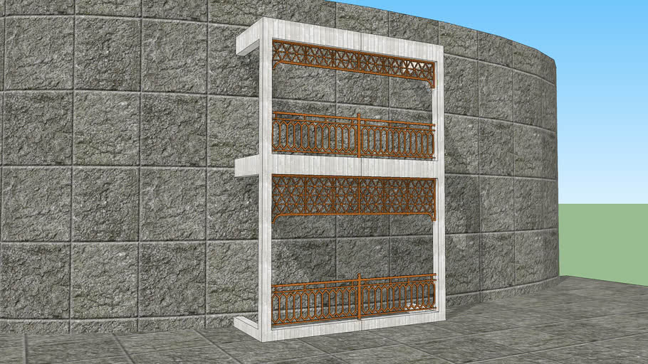 Architectural Wooden Railing | 3D Warehouse