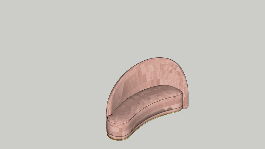 TOV ADELE BLUSH VELVET CHAISE 3D Warehouse