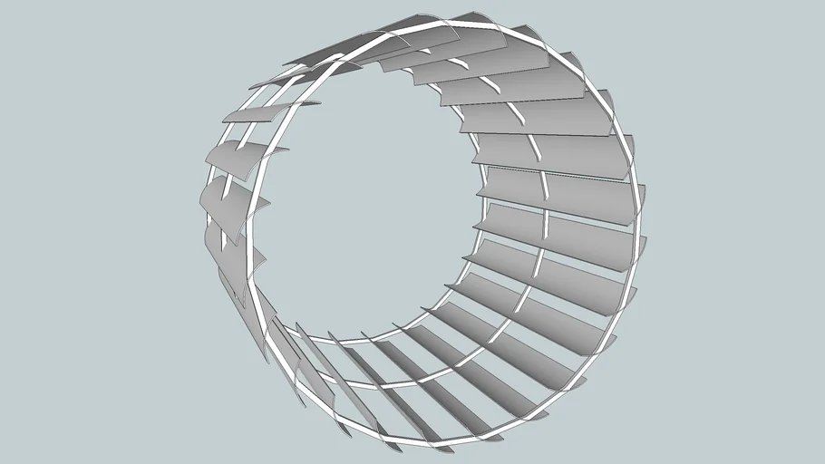 Squirrel Cage fan blade and rim assy 3D Warehouse