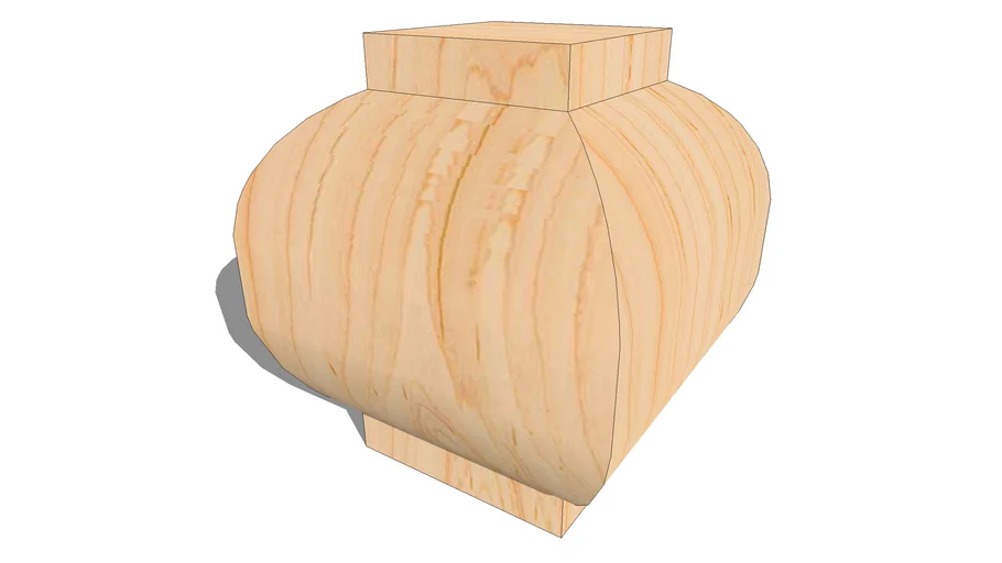 017003271 Small Celtic Bun Foot ( 3.618' x 3.618' x 4' ) 3D Warehouse