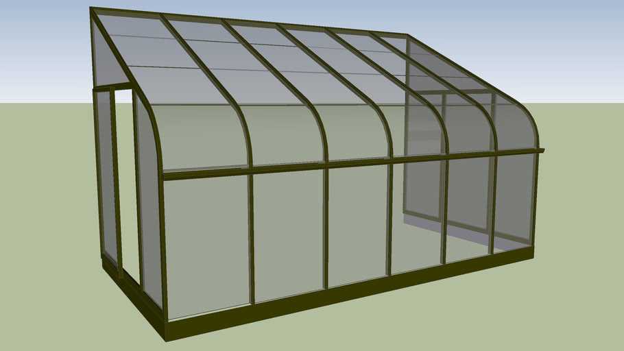 12' 6" x 6' 6" Lean to Greenhouse