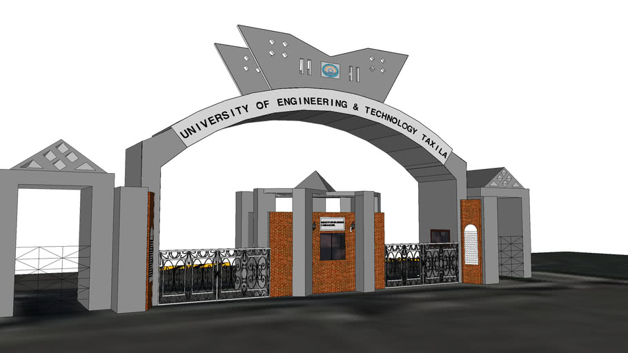 Front Gate of University of Engineering and Technology Taxila 3D