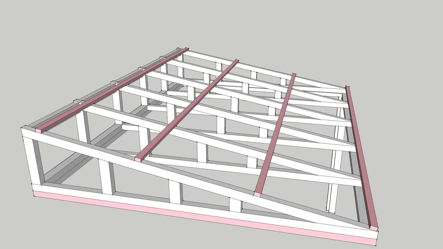 mono pitch truss layout