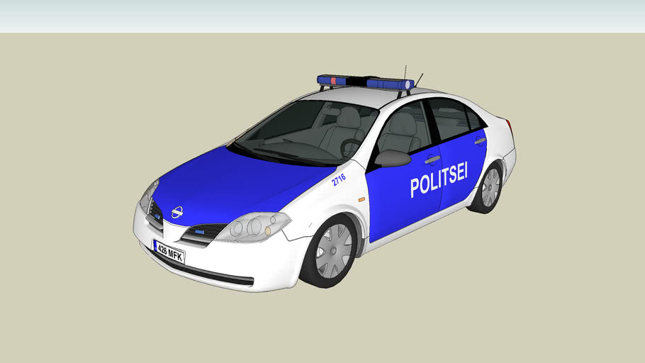 Estonian Police car - Nissan Primera | 3D Warehouse