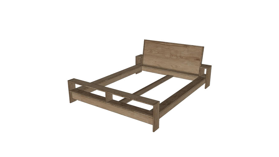 Fissure] Bed without slat, mattress size 160x200, mattress area 162x202