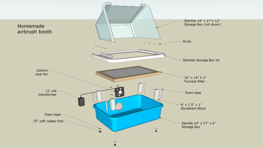 Homemade Airbrush paint booth